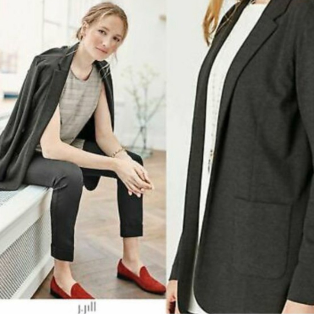 J.Jill Dark Gray Ponte open Blazer w/pockets Size  Medium - Picture 12 of 12
